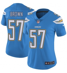 Women's Nike Los Angeles Chargers #57 Jatavis Brown Electric Blue Alternate Vapor Untouchable Limited Player NFL Jersey