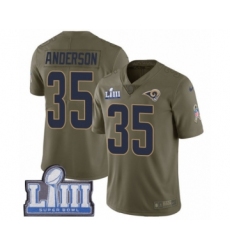 Men's Nike Los Angeles Rams #35 C.J. Anderson Limited Olive 2017 Salute to Service Super Bowl LIII Bound NFL Jersey
