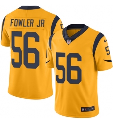 Men's Nike Los Angeles Rams #56 Dante Fowler Jr Limited Gold Rush Vapor Untouchable NFL Jersey