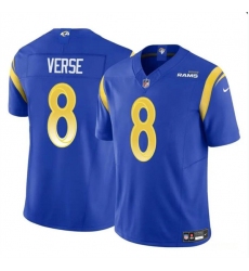 Men's Los Angeles Rams #8 Jared Verse Blue 2024 Draft F.U.S.E. Vapor Untouchable Football Stitched Jersey