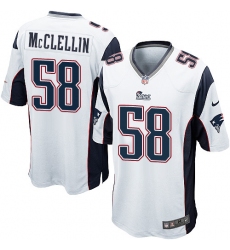Men's Nike New England Patriots #58 Shea McClellin Game White NFL Jersey