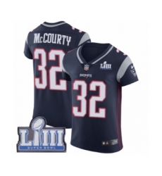 Men's Nike New England Patriots #32 Devin McCourty Navy Blue Team Color Vapor Untouchable Elite Player Super Bowl LIII Bound NFL Jersey