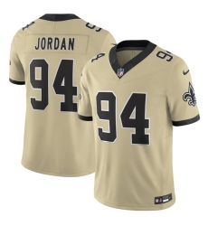Men's New Orleans Saints #94 Cameron Jordan Gold 2025 F.U.S.E. Alternate Vapor Limited Football Stitched Jersey