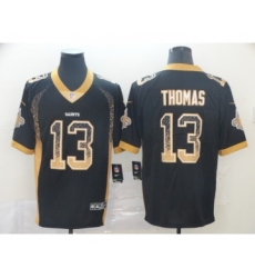 Men's New Orleans Saints #13 Michael Thomas Black Drift Fashion Color Rush Limited Stitched NFL Jersey