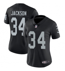 Women's Nike Oakland Raiders #34 Bo Jackson Elite Black Team Color NFL Jersey