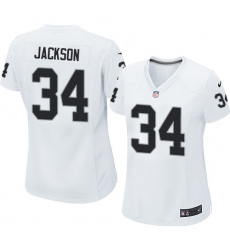 Women's Nike Oakland Raiders #34 Bo Jackson Game White NFL Jersey