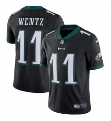 Youth Nike Philadelphia Eagles #11 Carson Wentz Black Alternate Vapor Untouchable Limited Player NFL Jersey