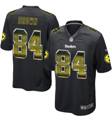 Youth Nike Pittsburgh Steelers #84 Antonio Brown Limited Black Strobe NFL Jersey
