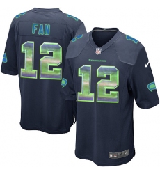 Youth Nike Seattle Seahawks 12th Fan Limited Navy Blue Strobe NFL Jersey