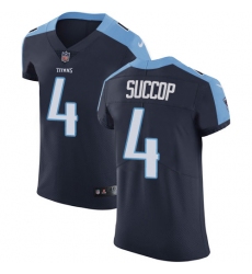Men's Nike Tennessee Titans #4 Ryan Succop Navy Blue Alternate Vapor Untouchable Elite Player NFL Jersey