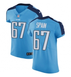 Men's Nike Tennessee Titans #67 Quinton Spain Light Blue Team Color Vapor Untouchable Elite Player NFL Jersey