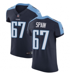 Men's Nike Tennessee Titans #67 Quinton Spain Navy Blue Alternate Vapor Untouchable Elite Player NFL Jersey