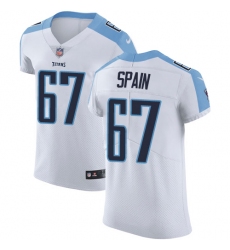 Men's Nike Tennessee Titans #67 Quinton Spain White Vapor Untouchable Elite Player NFL Jersey