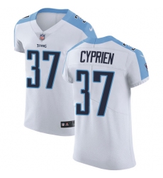 Men's Nike Tennessee Titans #37 Johnathan Cyprien White Vapor Untouchable Elite Player NFL Jersey