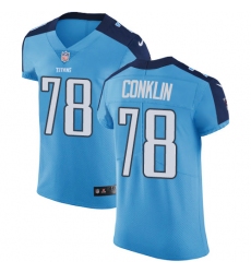 Men's Nike Tennessee Titans #78 Jack Conklin Light Blue Team Color Vapor Untouchable Elite Player NFL Jersey
