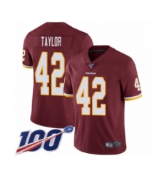 Youth Washington Redskins #42 Charley Taylor Burgundy Red Team Color Vapor Untouchable Limited Player 100th Season Football Jersey