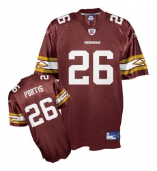 Reebok Washington Redskins #26 Clinton Portis Burgundy Red Team Color Replica Throwback NFL Jersey