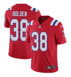 Youth Nike New England Patriots #38 Brandon Bolden Red Alternate Vapor Untouchable Limited Player NFL Jersey