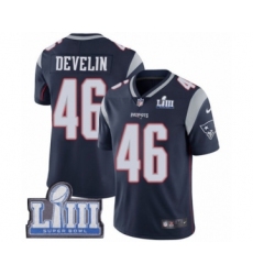 Youth Nike New England Patriots #46 James Develin Navy Blue Team Color Vapor Untouchable Limited Player Super Bowl LIII Bound NFL Jersey