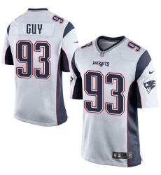 Men's Nike New England Patriots #93 Lawrence Guy Game White NFL Jersey