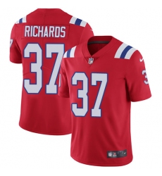 Men's Nike New England Patriots #37 Jordan Richards Red Alternate Vapor Untouchable Limited Player NFL Jersey