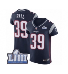 Men's Nike New England Patriots #39 Montee Ball Navy Blue Team Color Vapor Untouchable Elite Player Super Bowl LIII Bound NFL Jersey
