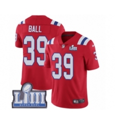 Men's Nike New England Patriots #39 Montee Ball Red Alternate Vapor Untouchable Limited Player Super Bowl LIII Bound NFL Jersey