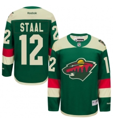 Men's Reebok Minnesota Wild #12 Eric Staal Premier Green 2016 Stadium Series NHL Jersey
