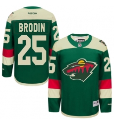 Men's Reebok Minnesota Wild #25 Jonas Brodin Premier Green 2016 Stadium Series NHL Jersey