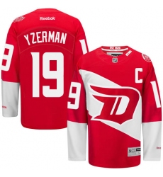 Youth Reebok Detroit Red Wings #19 Steve Yzerman Premier Red 2016 Stadium Series NHL Jersey