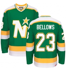 Men's CCM Dallas Stars #23 Brian Bellows Authentic Green Throwback NHL Jersey