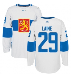 Men's Adidas Team Finland #29 Patrik Laine Authentic White Home 2016 World Cup of Hockey Jersey