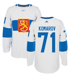 Men's Adidas Team Finland #71 Leo Komarov Authentic White Home 2016 World Cup of Hockey Jersey