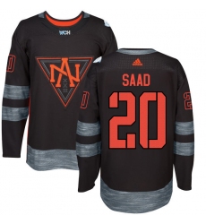 Youth Adidas Team North America #20 Brandon Saad Premier Black Away 2016 World Cup of Hockey Jersey