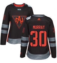 Women's Adidas Team North America #30 Matt Murray Authentic Black Away 2016 World Cup of Hockey Jersey
