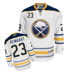 Men's Reebok Buffalo Sabres #23 Sam Reinhart Authentic White Away NHL Jersey