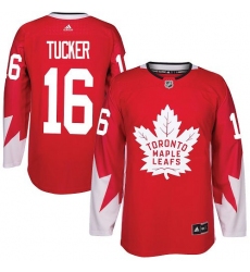 Youth Adidas Toronto Maple Leafs #16 Darcy Tucker Authentic Red Alternate NHL Jersey