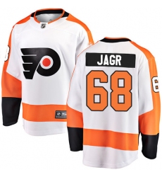 Men's Philadelphia Flyers #68 Jaromir Jagr Fanatics Branded White Away Breakaway NHL Jersey