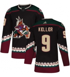 Men's Adidas Arizona Coyotes #9 Clayton Keller Premier Black Alternate NHL Jersey