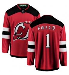 Men's New Jersey Devils #1 Keith Kinkaid Fanatics Branded Red Home Breakaway NHL Jersey