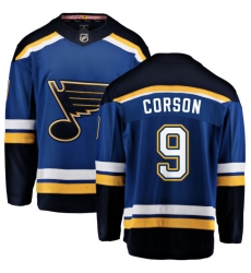 Men's St. Louis Blues #9 Shayne Corson Fanatics Branded Royal Blue Home Breakaway NHL Jersey