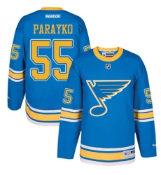 Youth Reebok St. Louis Blues #55 Colton Parayko Premier Blue 2017 Winter Classic NHL Jersey