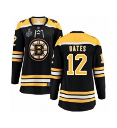 Women's Boston Bruins #12 Adam Oates Authentic Black Home Fanatics Branded Breakaway 2019 Stanley Cup Final Bound Hockey Jersey
