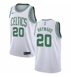 Youth Nike Boston Celtics #20 Gordon Hayward Authentic White NBA Jersey - Association Edition