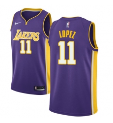 Youth Nike Los Angeles Lakers #11 Brook Lopez Swingman Purple NBA Jersey - Statement Edition