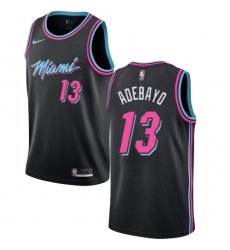 Women's Nike Miami Heat #13 Edrice Adebayo Swingman Black NBA Jersey - City Edition