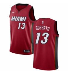Youth Nike Miami Heat #13 Edrice Adebayo Authentic Red NBA Jersey Statement Edition