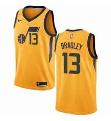Youth Nike Utah Jazz #13 Tony Bradley Swingman Gold NBA Jersey Statement Edition