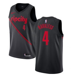 Men's Nike Portland Trail Blazers #4 Moe Harkless Swingman Black NBA Jersey - 2018 19 City Edition