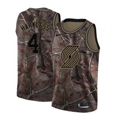 Men's Nike Portland Trail Blazers #4 Moe Harkless Swingman Camo Realtree Collection NBA Jersey